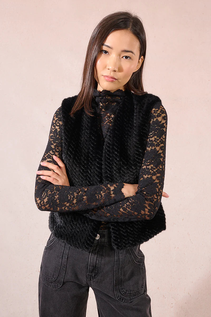 MOLLY BRACKEN-LACE TOP