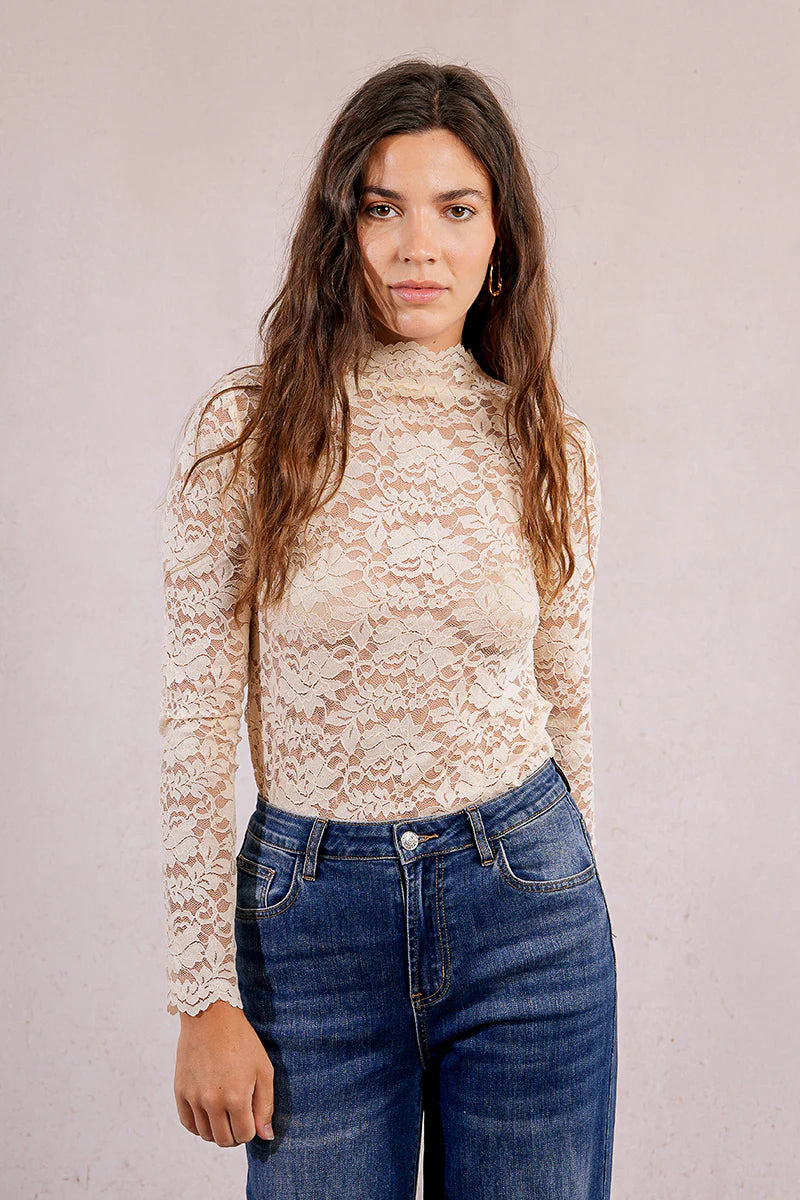 MOLLY BRACKEN-LACE TOP