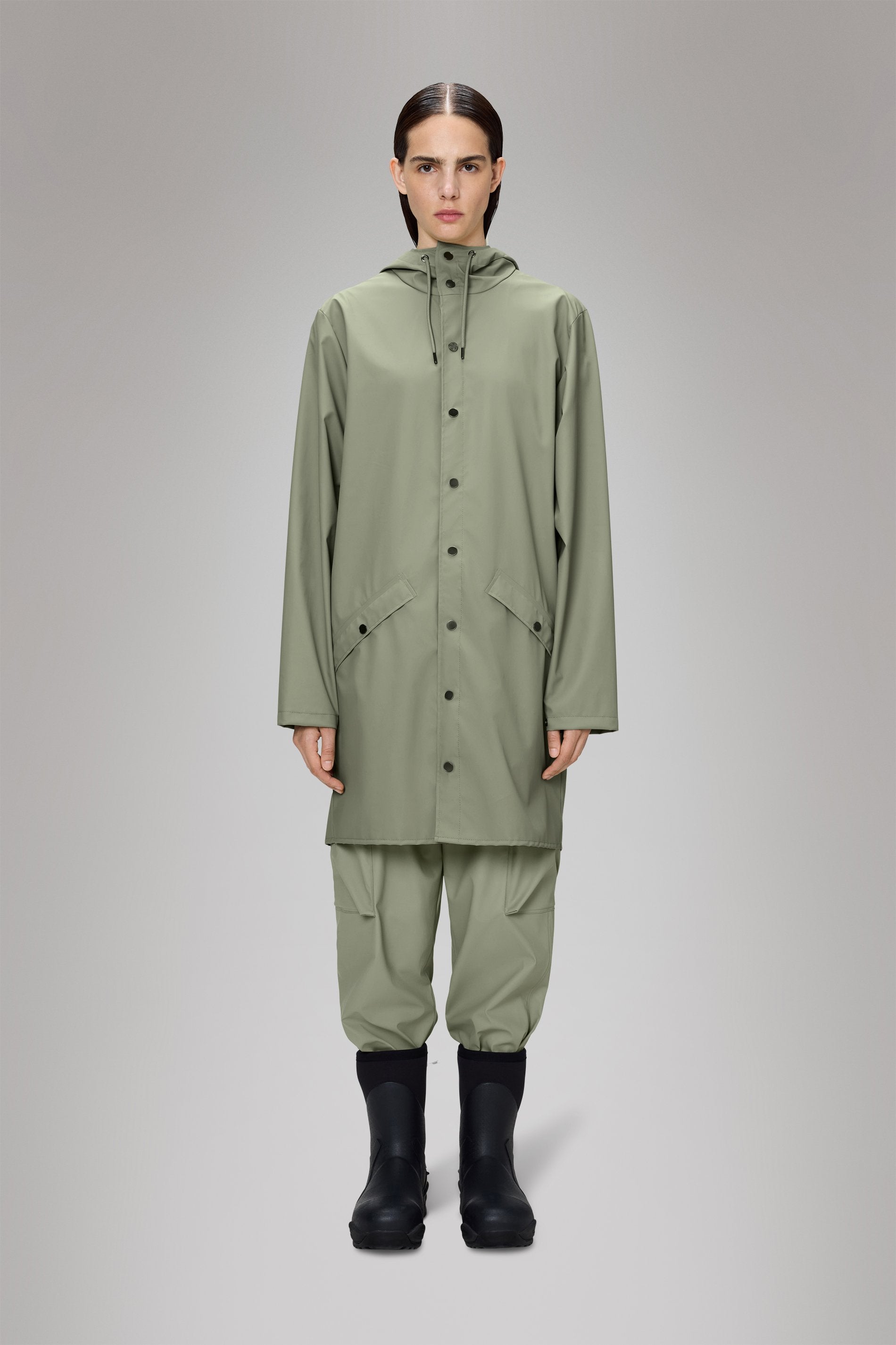 RAINS-HOODED RAIN JACKET