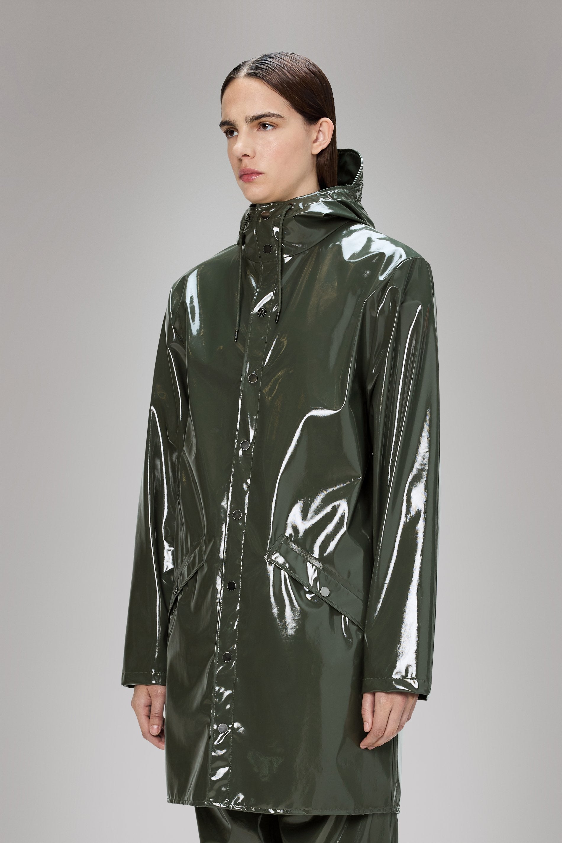 RAINS-HOODED RAIN JACKET
