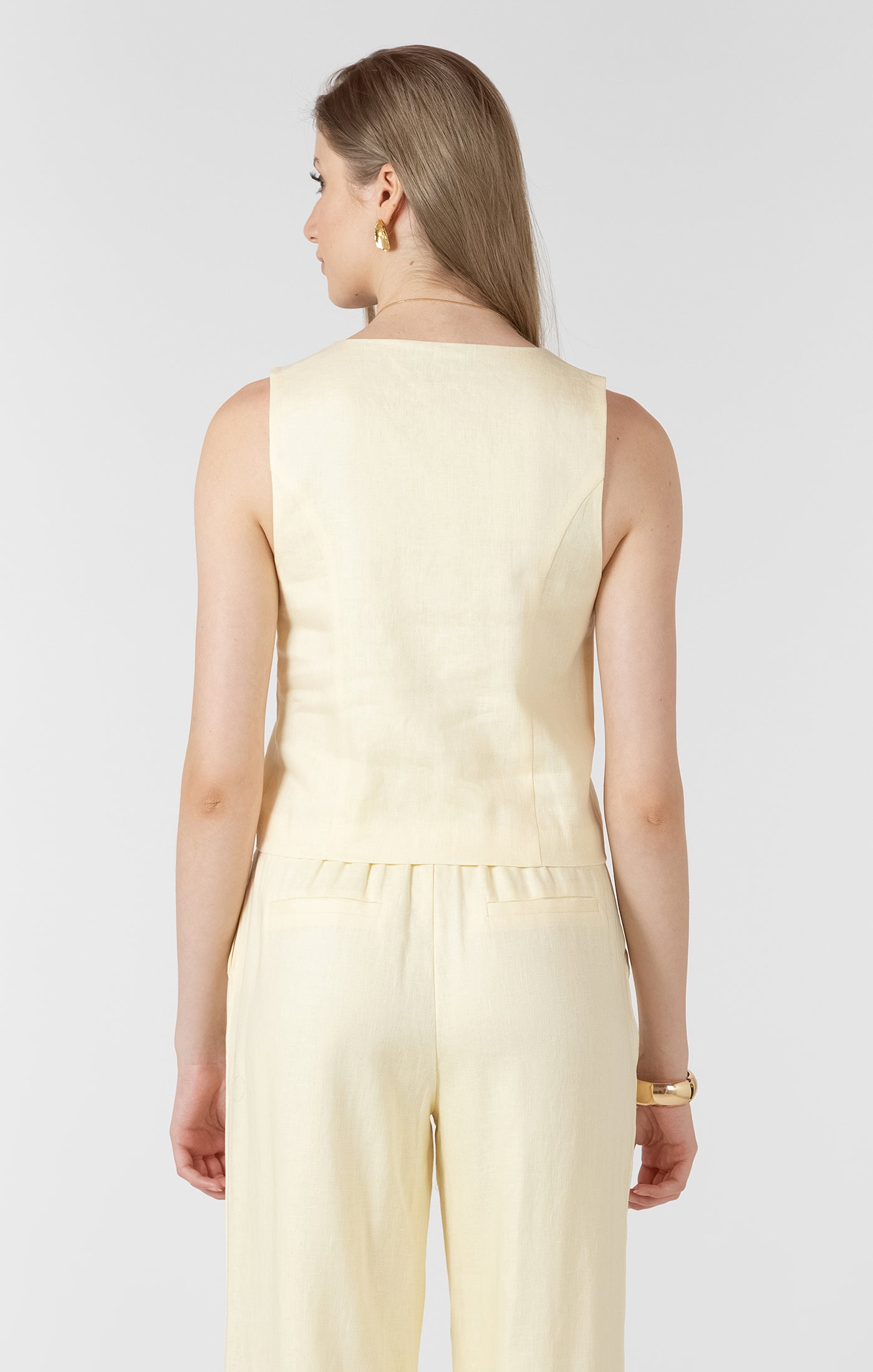 BLACK TAPE- TIE FRONT VEST