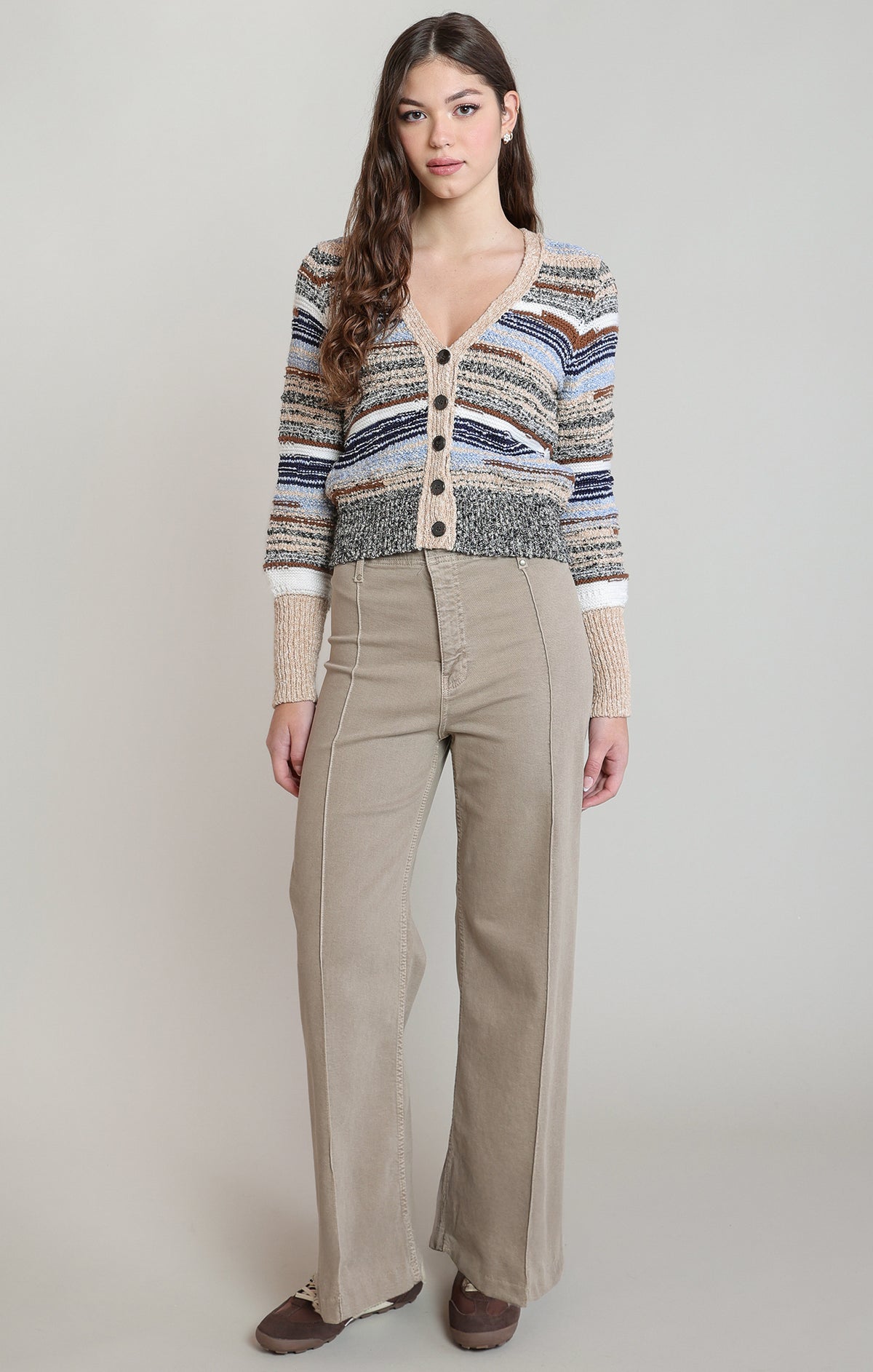 DEX-STRIPED CARDIGAN