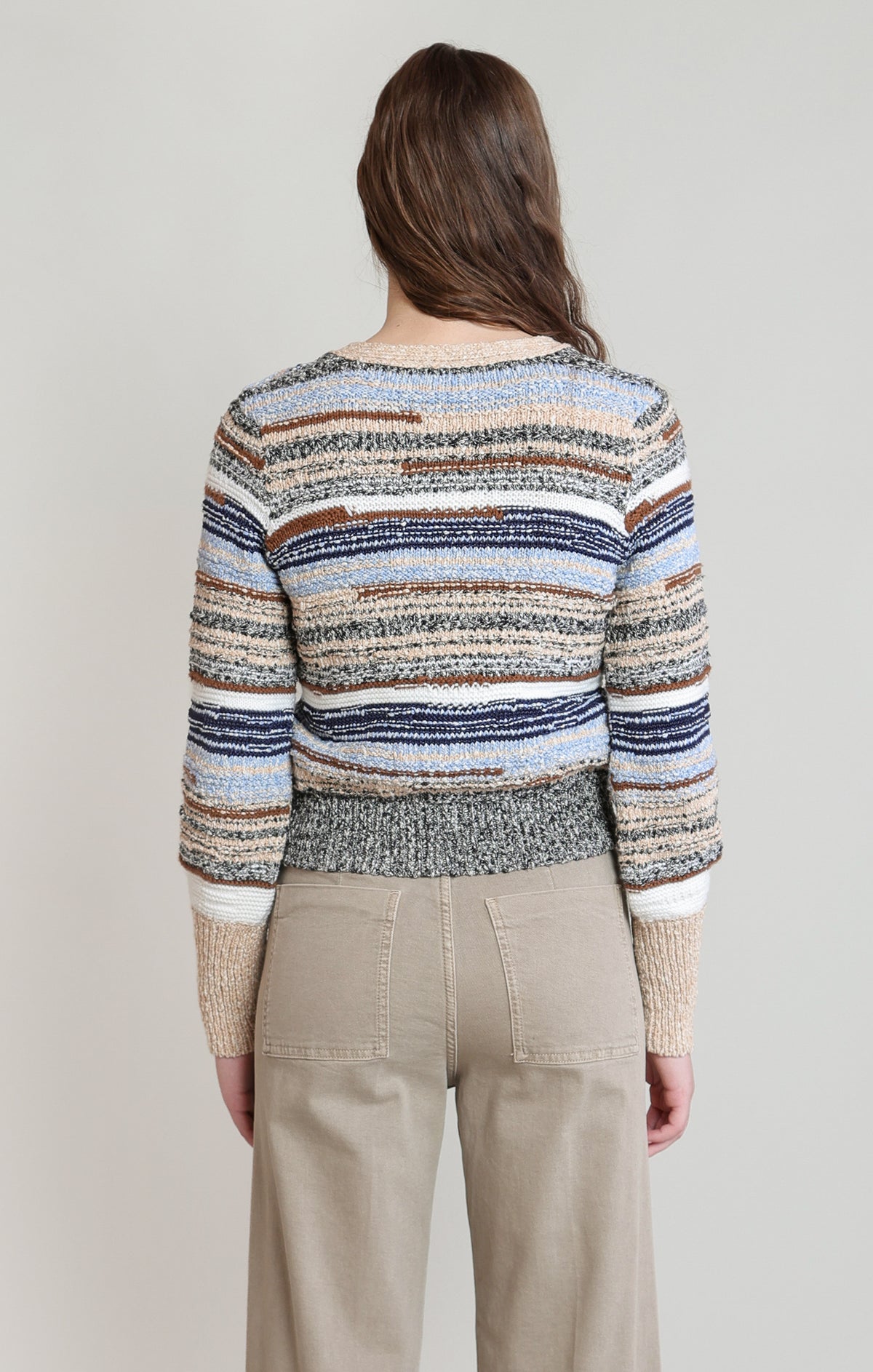 DEX-STRIPED CARDIGAN