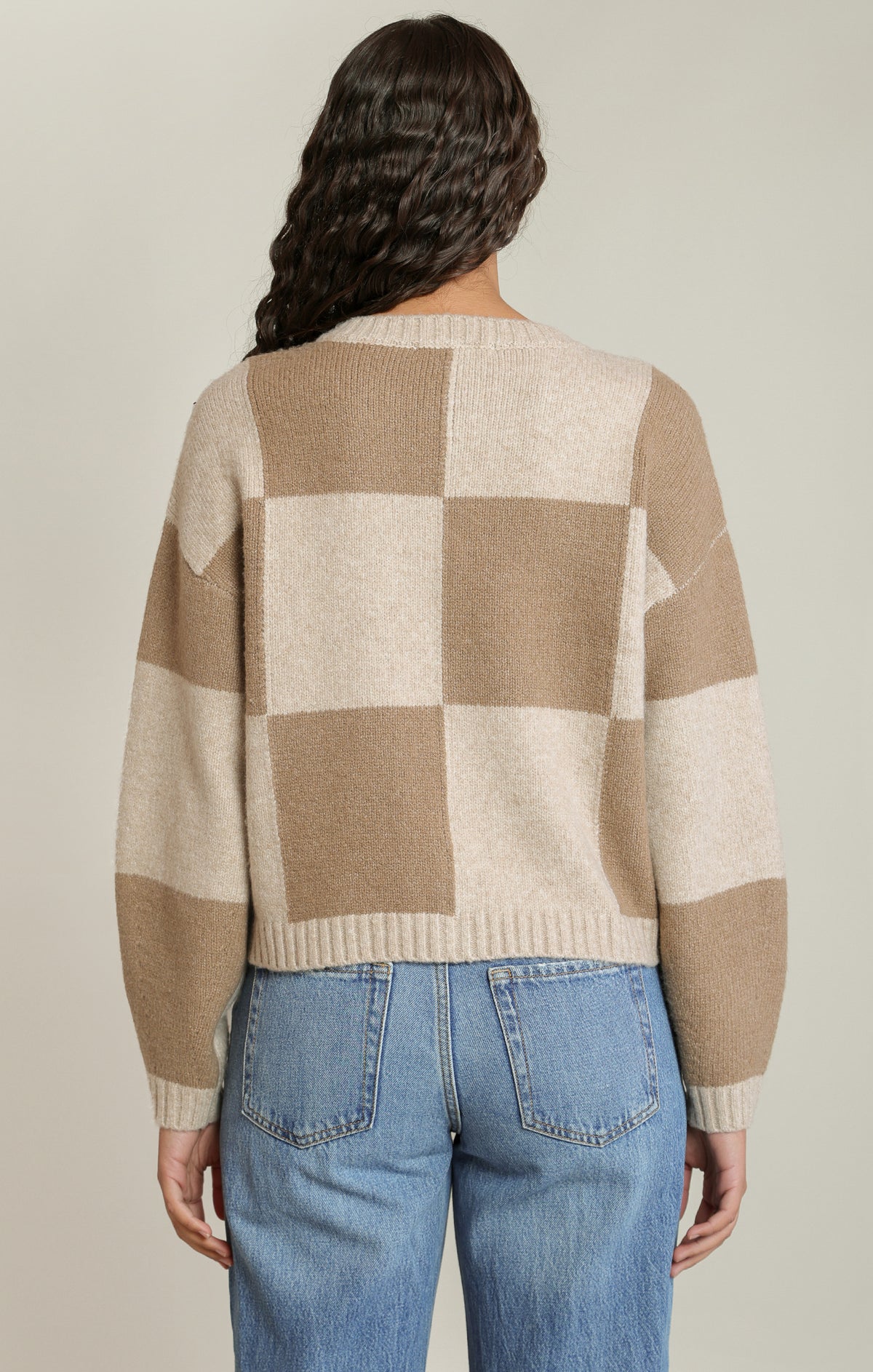 DEX-COLOUR BLOCK CARDIGAN