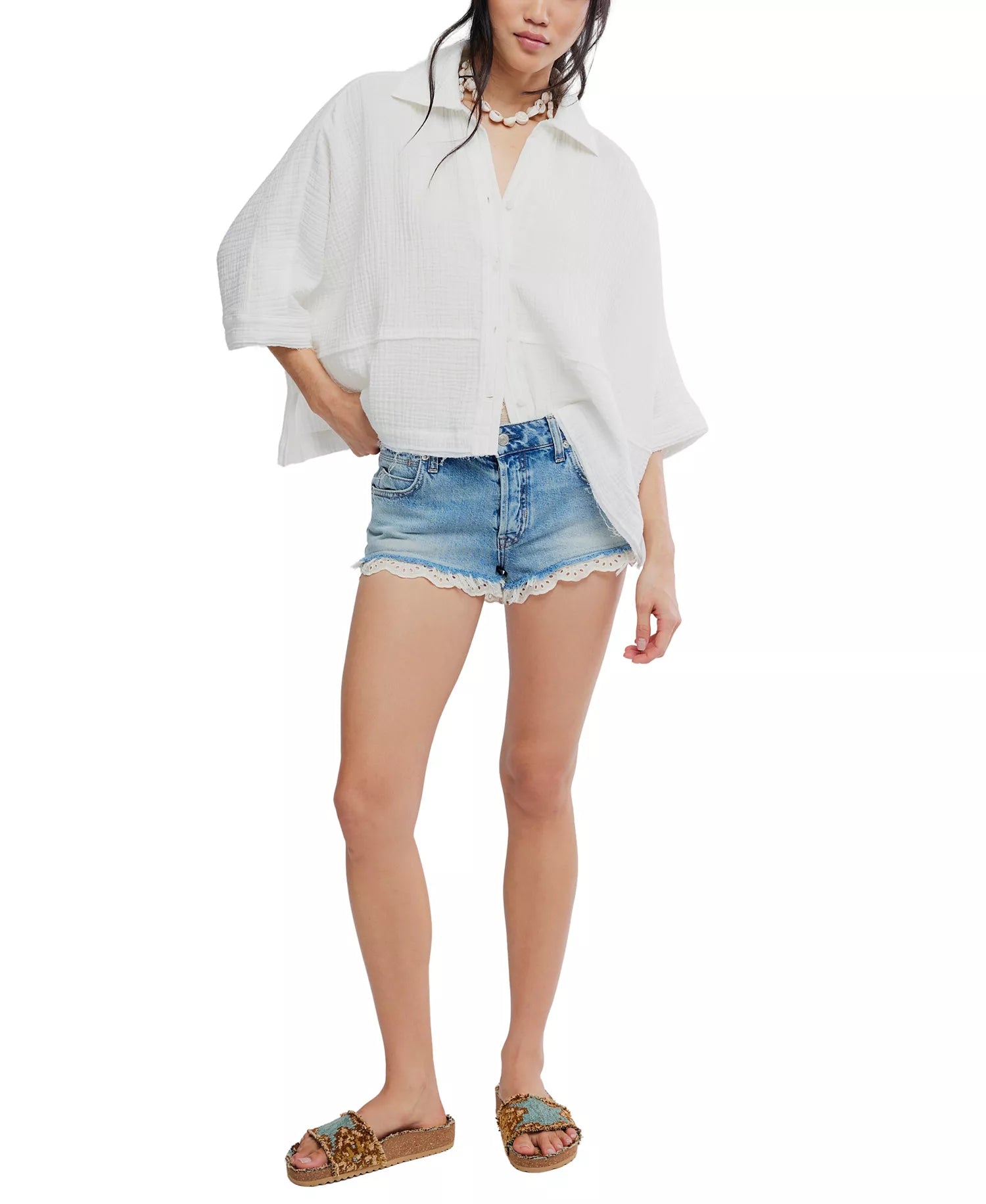 FREE PEOPLE-"HAPPY DAYS" SHIRT