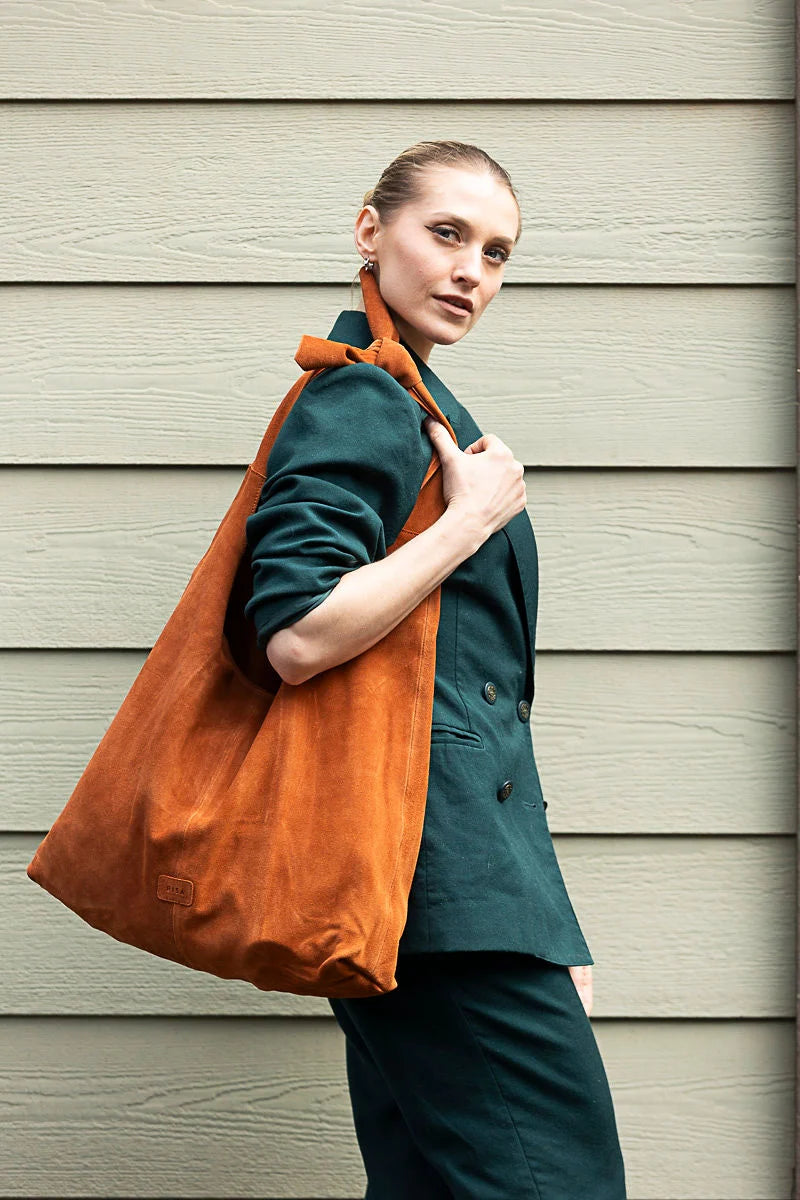 RISA-"KNOT" SUEDE TOTE
