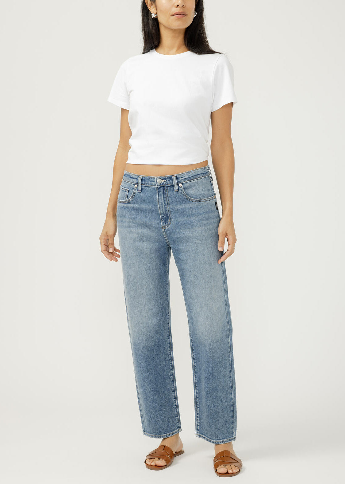 SILVER-"90'S" STRT LEG JEAN