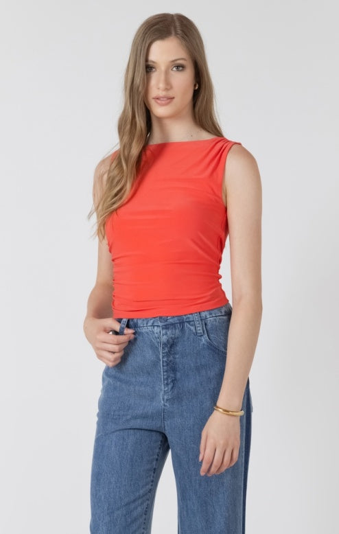 BLACK TAPE-SHIRRED TANK