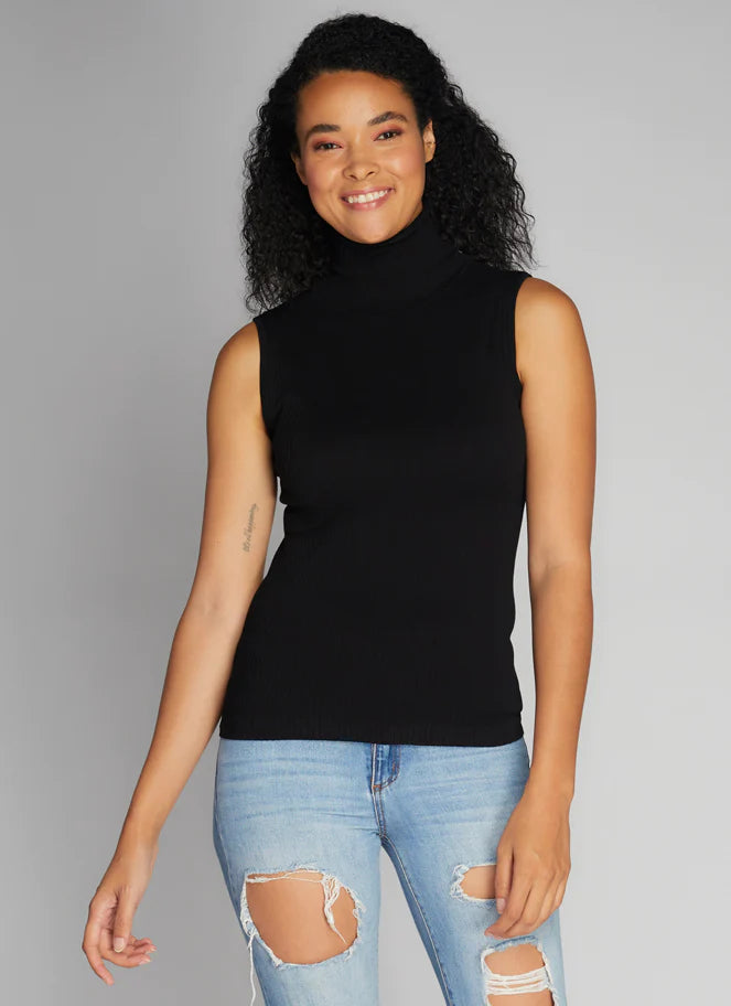 C'est Moi -SEAMLESS RIB TURTLENECK TOP