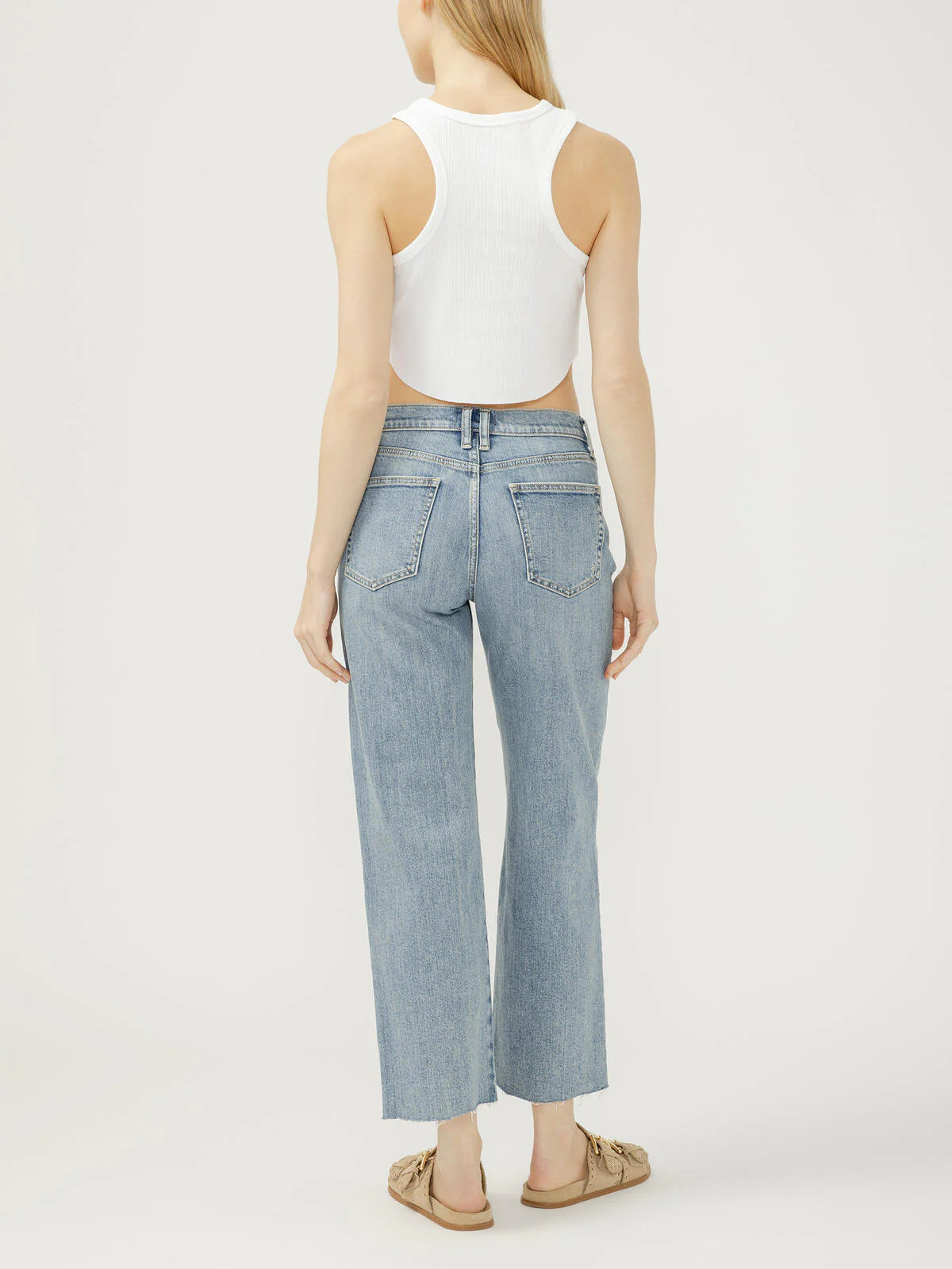 SILVER-"WESTERN" STRAIGHT LEG JEAN