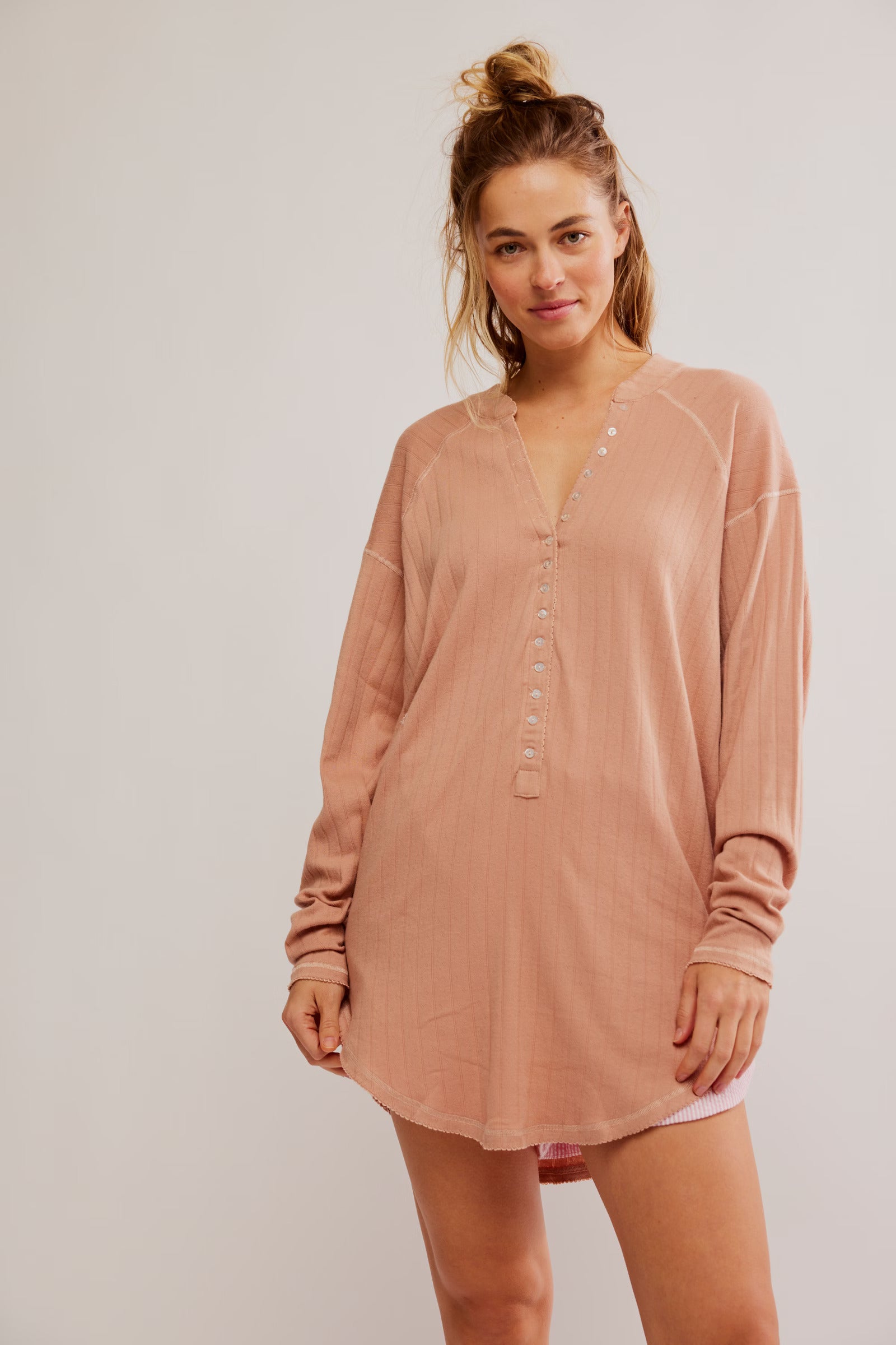FREE PEOPLE-"COFFEE CHAT" TOP