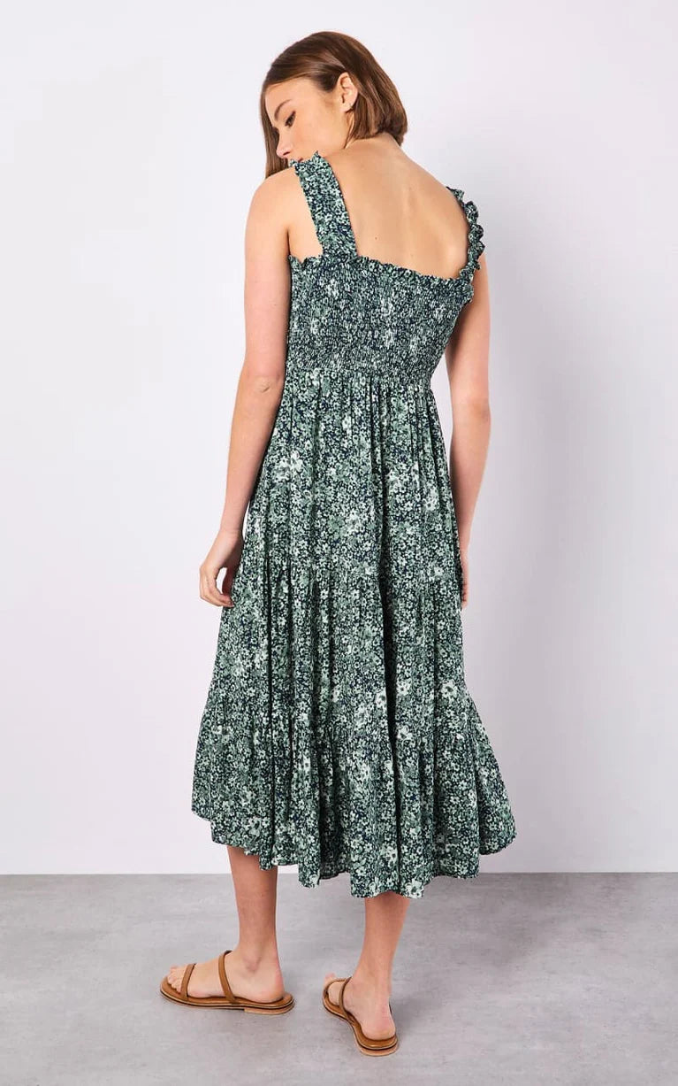 APRICOT-PRINT DRESS