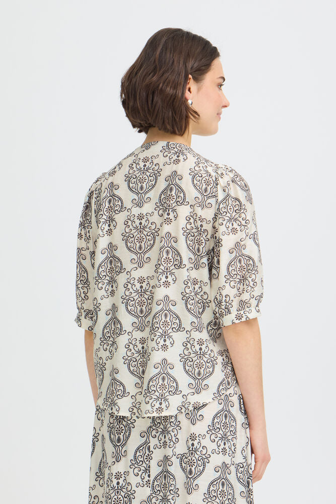 FRANSA-"ARIANA" PRINT BLOUSE