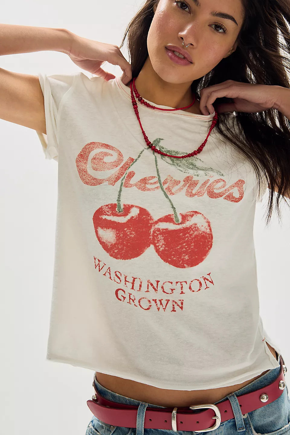 FREE PEOPLE-"NOVA" GRAPHIC TEE