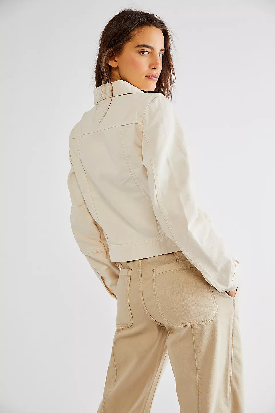 FREE PEOPLE-"RUMORS" DENIM JACKET