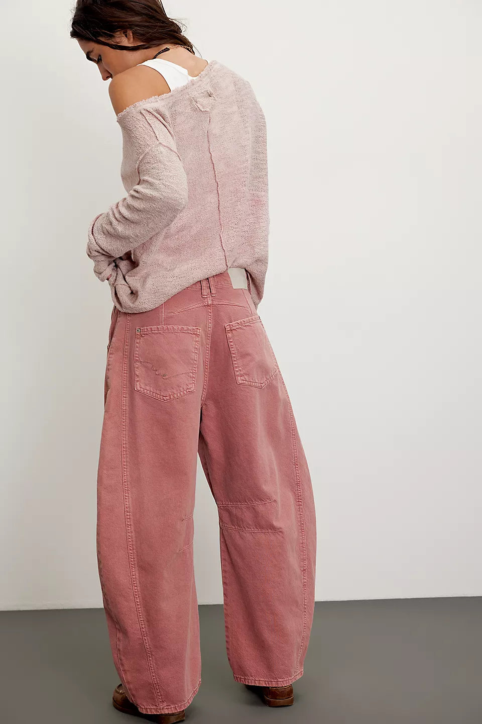 FREE PEOPLE-"GOOD LUCK" BARREL PANT
