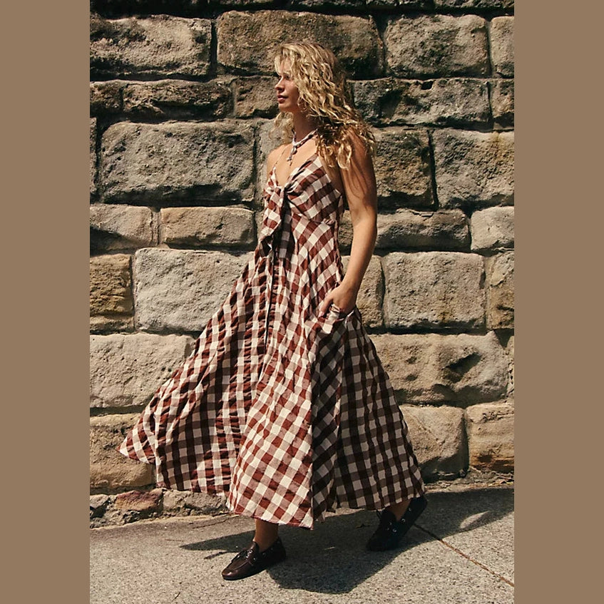 FREE PEOPLE-"VIA MIDI" DRESS