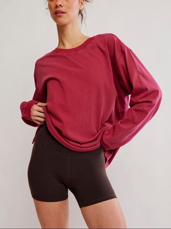FREE PEOPLE-"HUSTLE" TEE