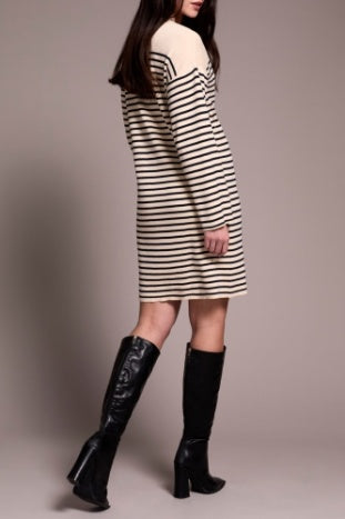 TRIBAL-STRIPE DRESS