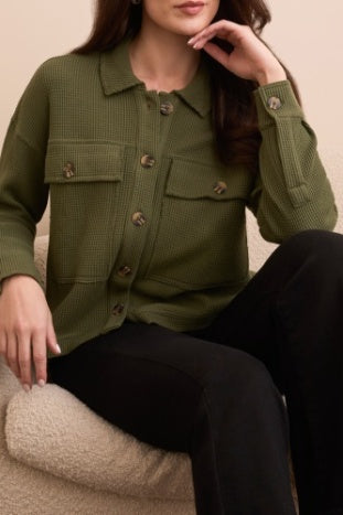 TRIBAL-KNIT SHACKET