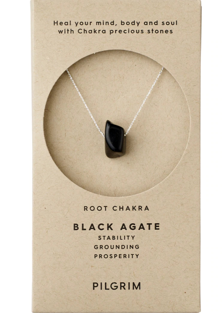 PILGRIM BLACK AGATE NECKLACE