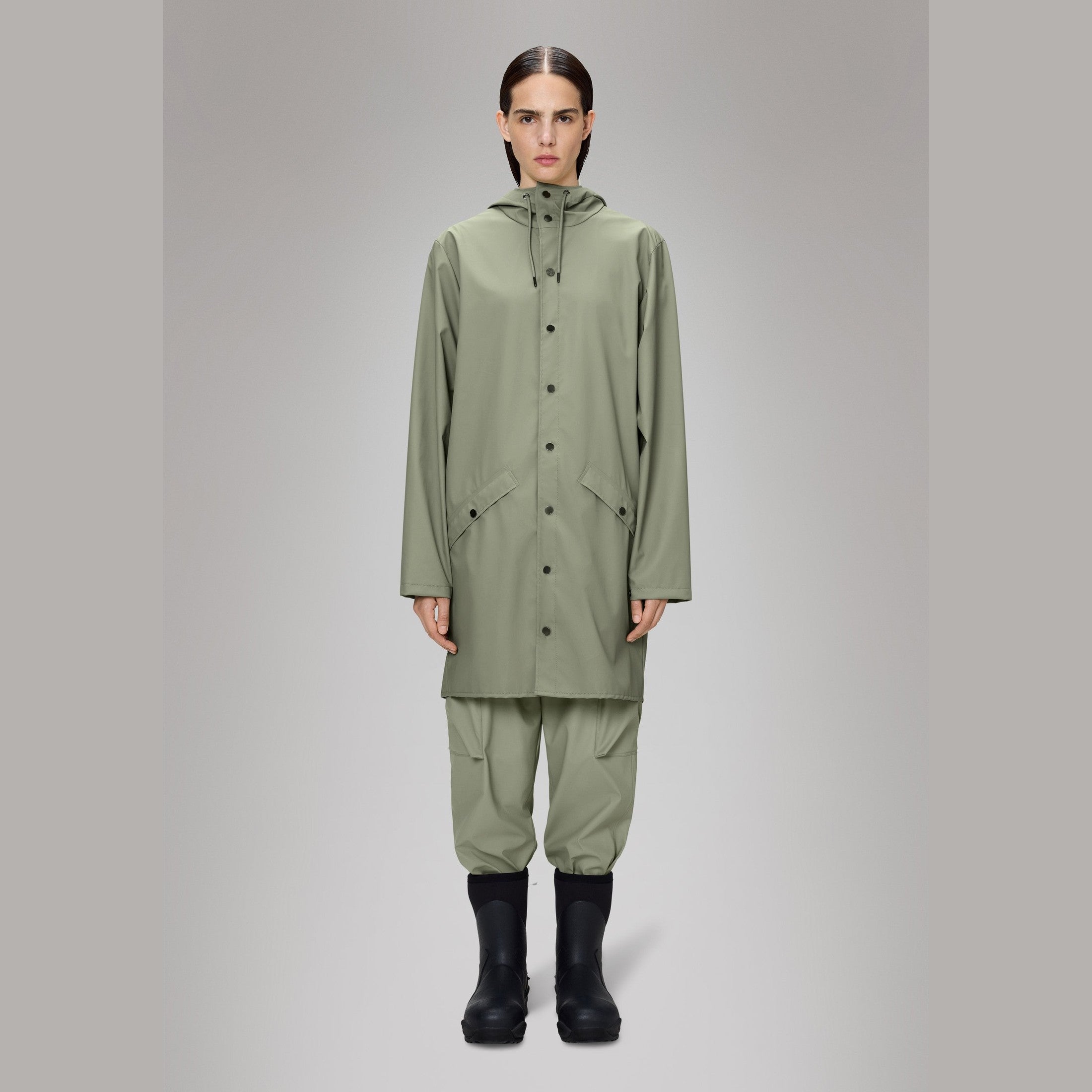 RAINS-HOODED RAIN JACKET