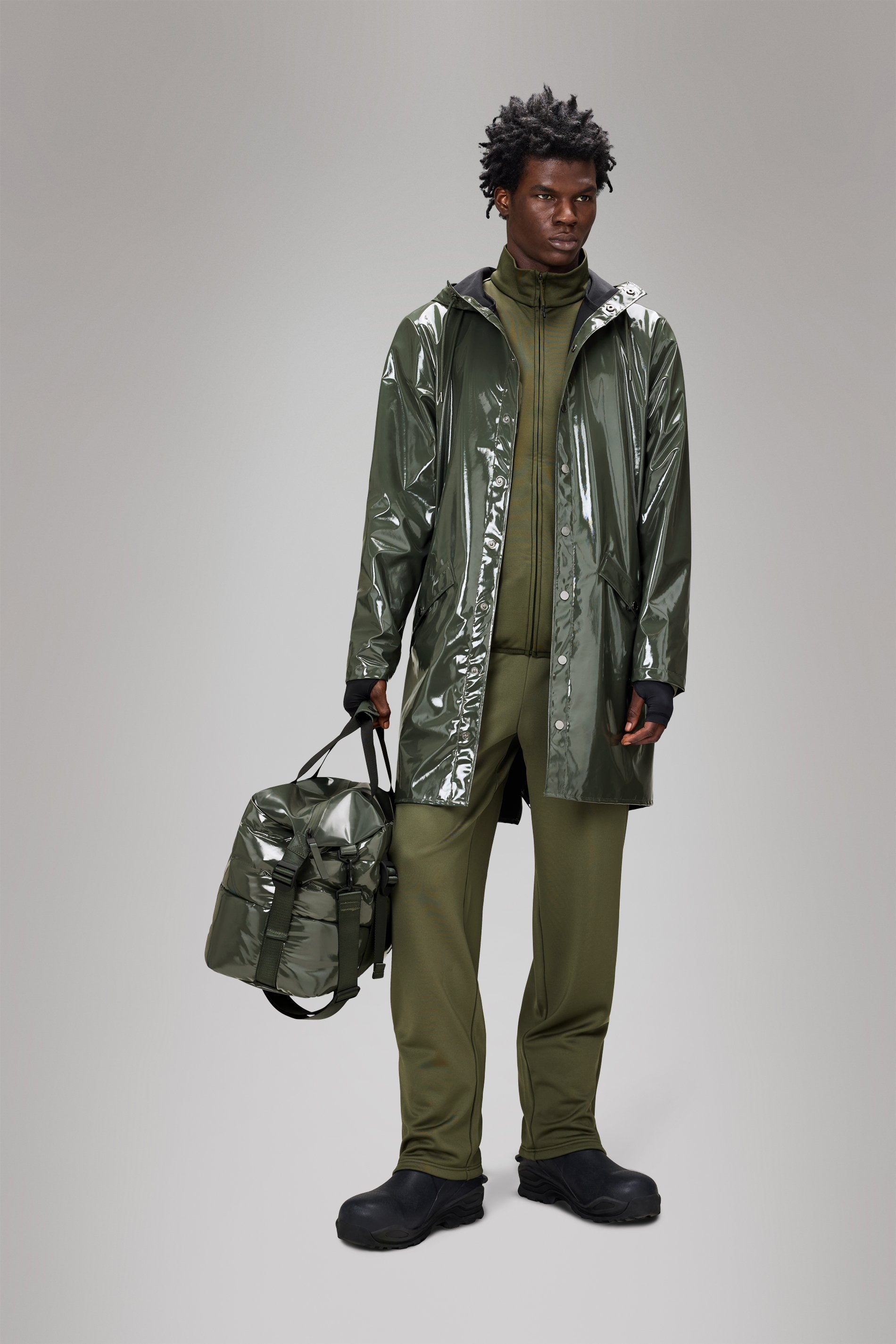 RAINS-HOODED RAIN JACKET