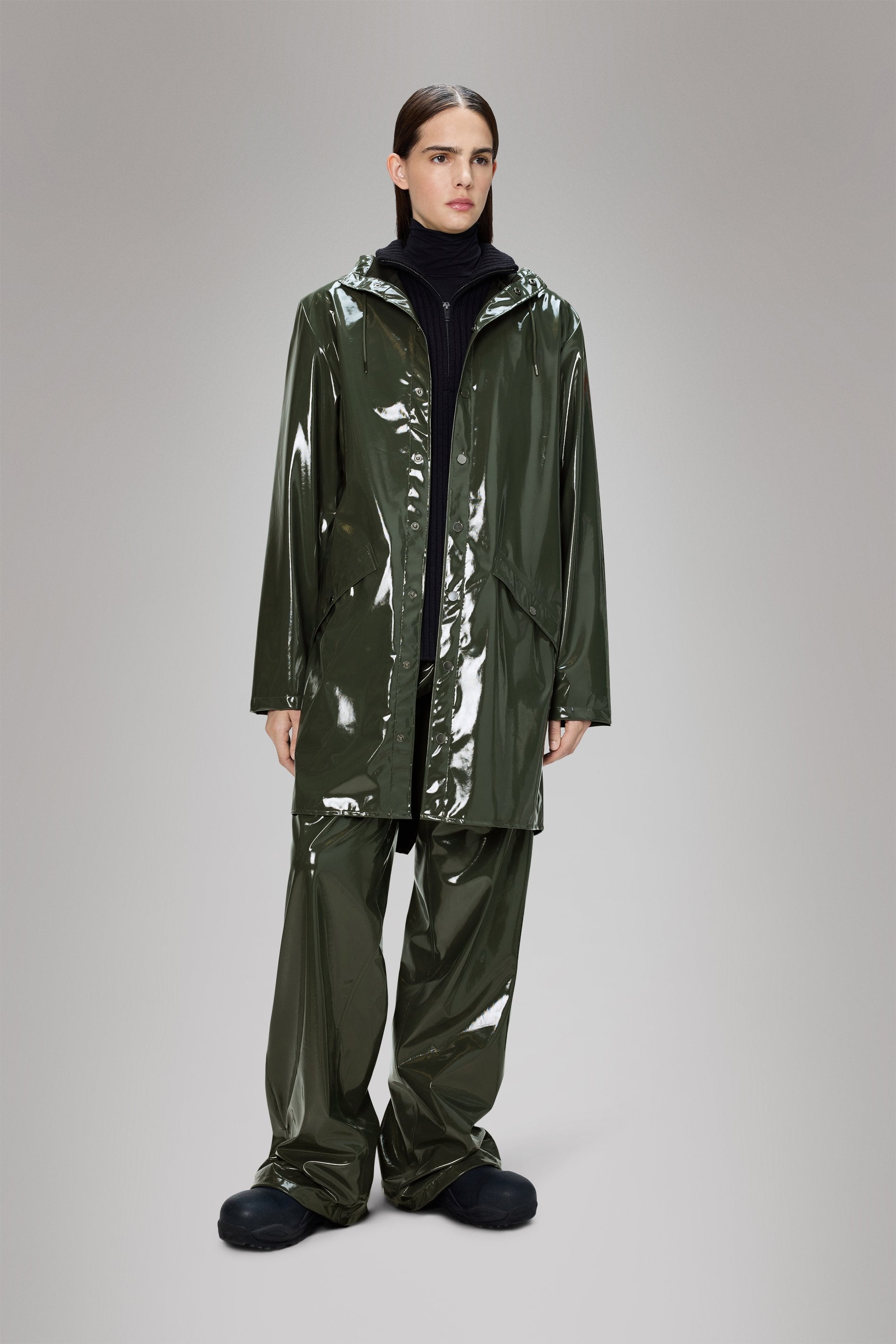 RAINS-HOODED RAIN JACKET