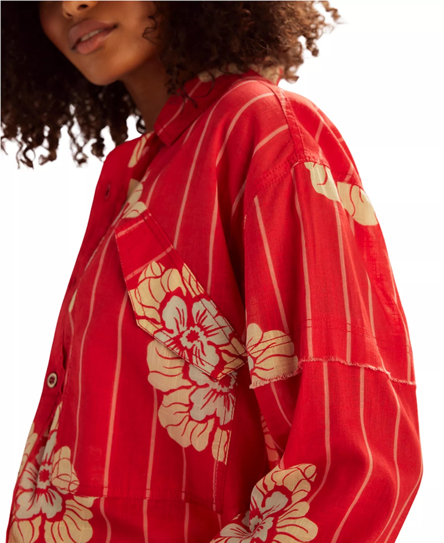 "FREE PEOPLE"- HIDDEN FLOWERS SHIRT
