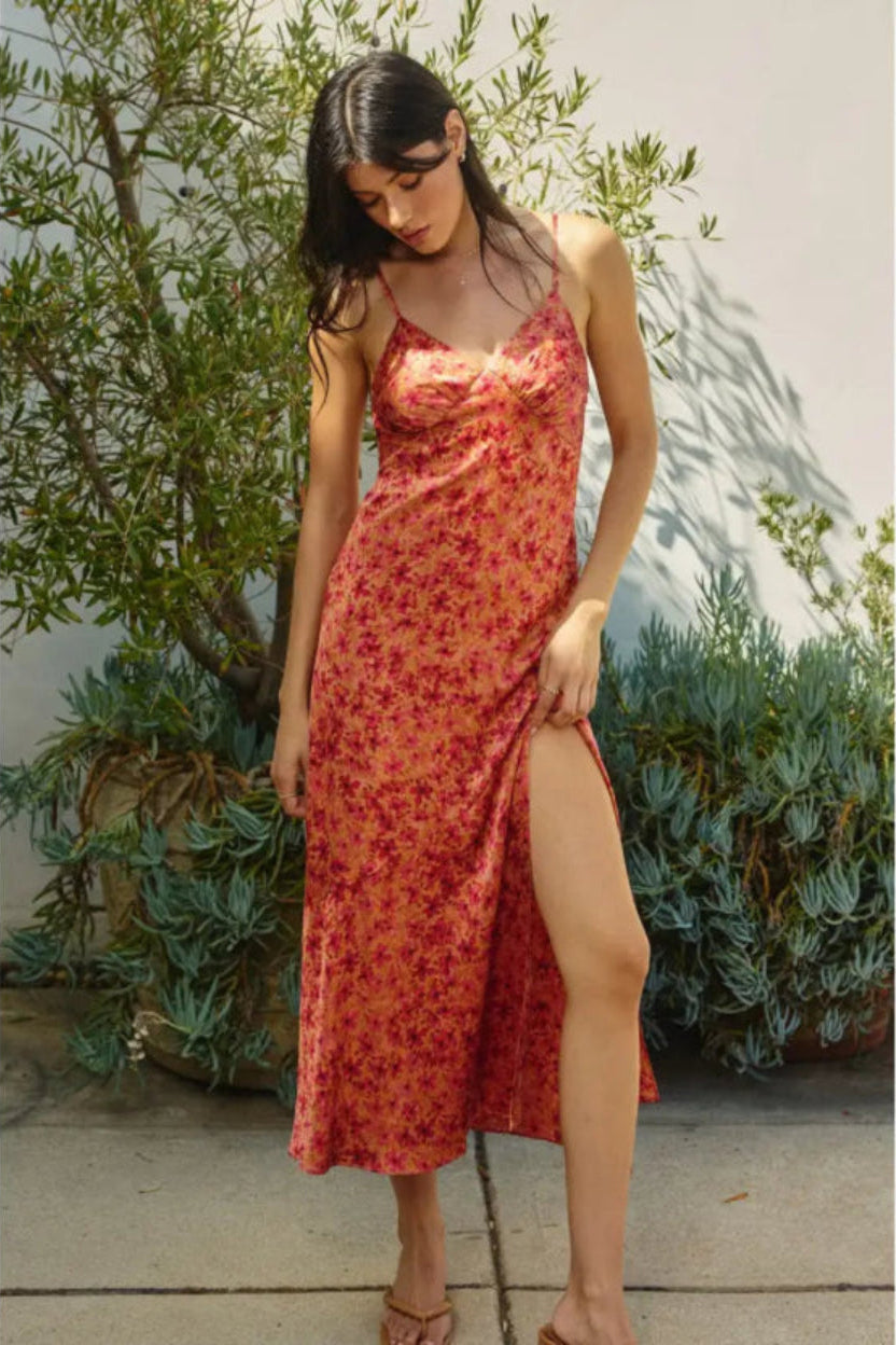 DRESS FORUM-FLORAL MIDI DRESS