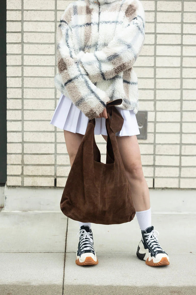 RISA-"KNOT" SUEDE TOTE