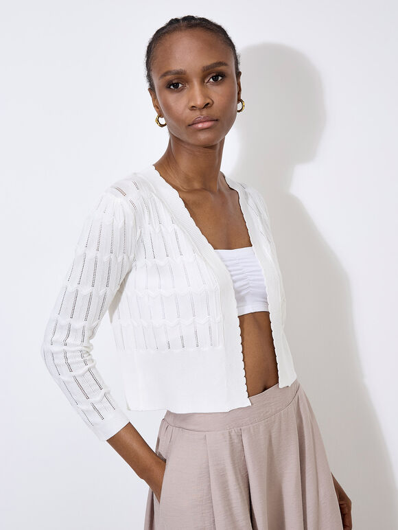 APRICOT-CHEVRON SHRUG