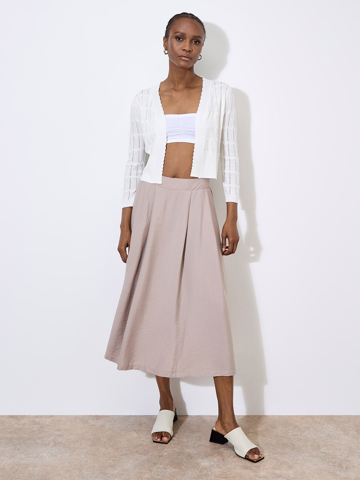 APRICOT-CHEVRON SHRUG