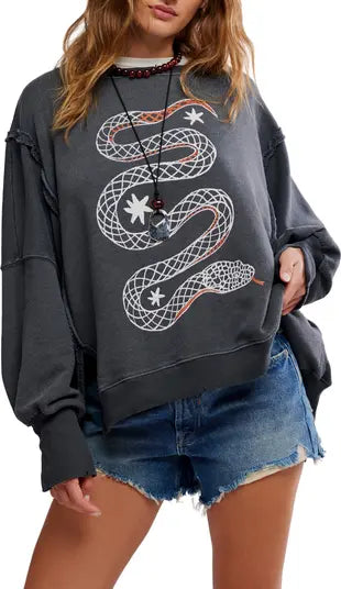 FREE PEOPLE"CAMDEN SWEATSHIRT"