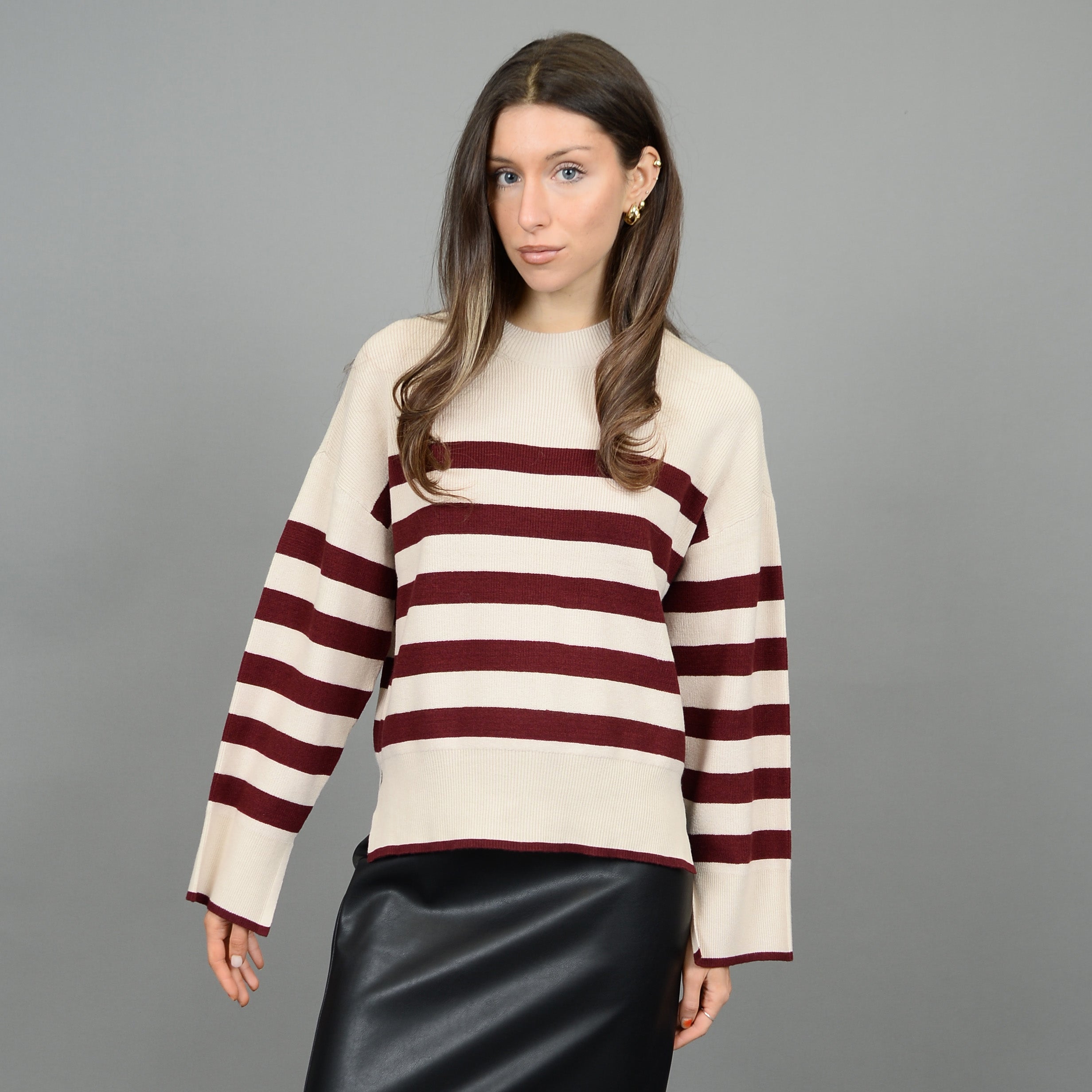 RD-"MAGDA" STRIPE SWEATER