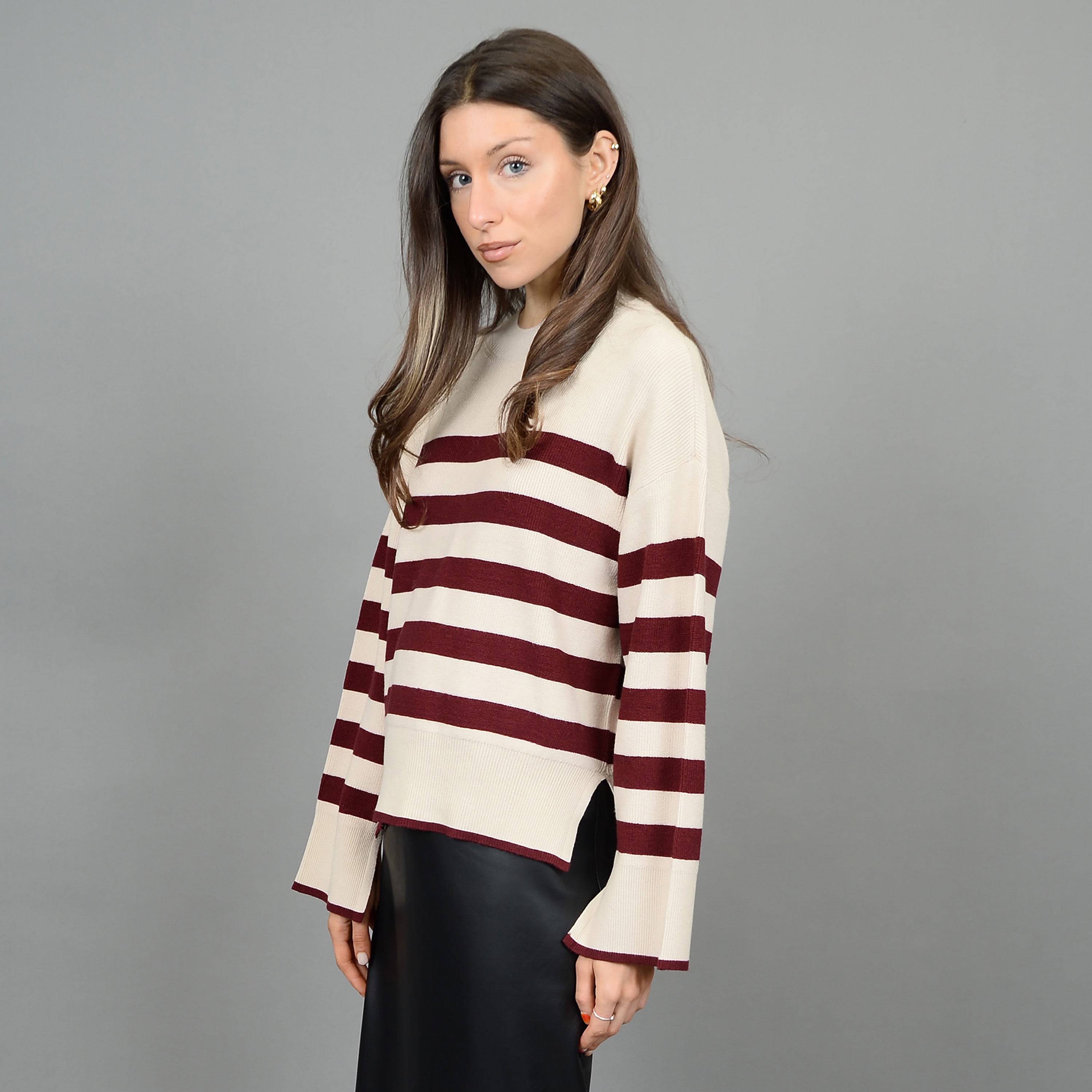 RD-"MAGDA" STRIPE SWEATER