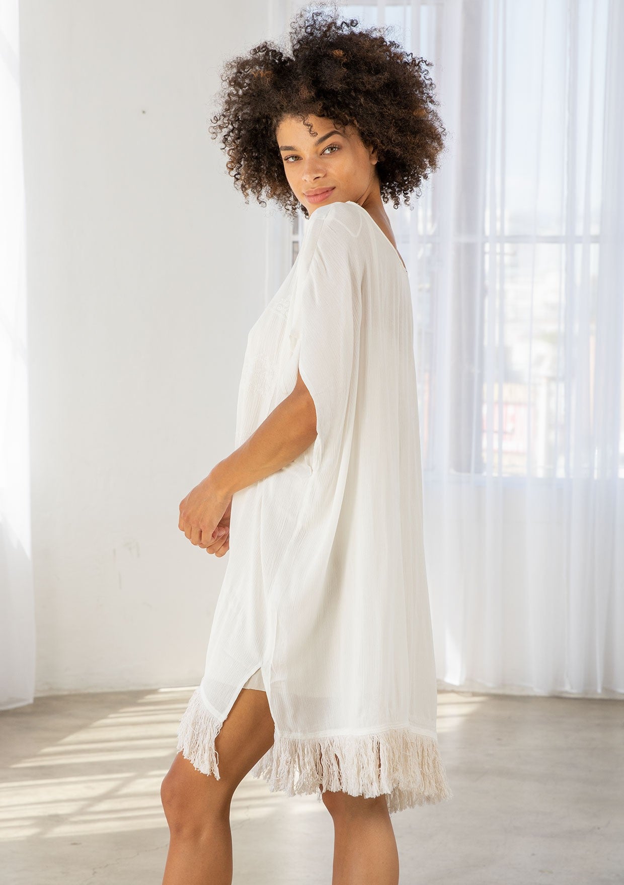 LOVESTITCH-CAFTAN W/FRINGE