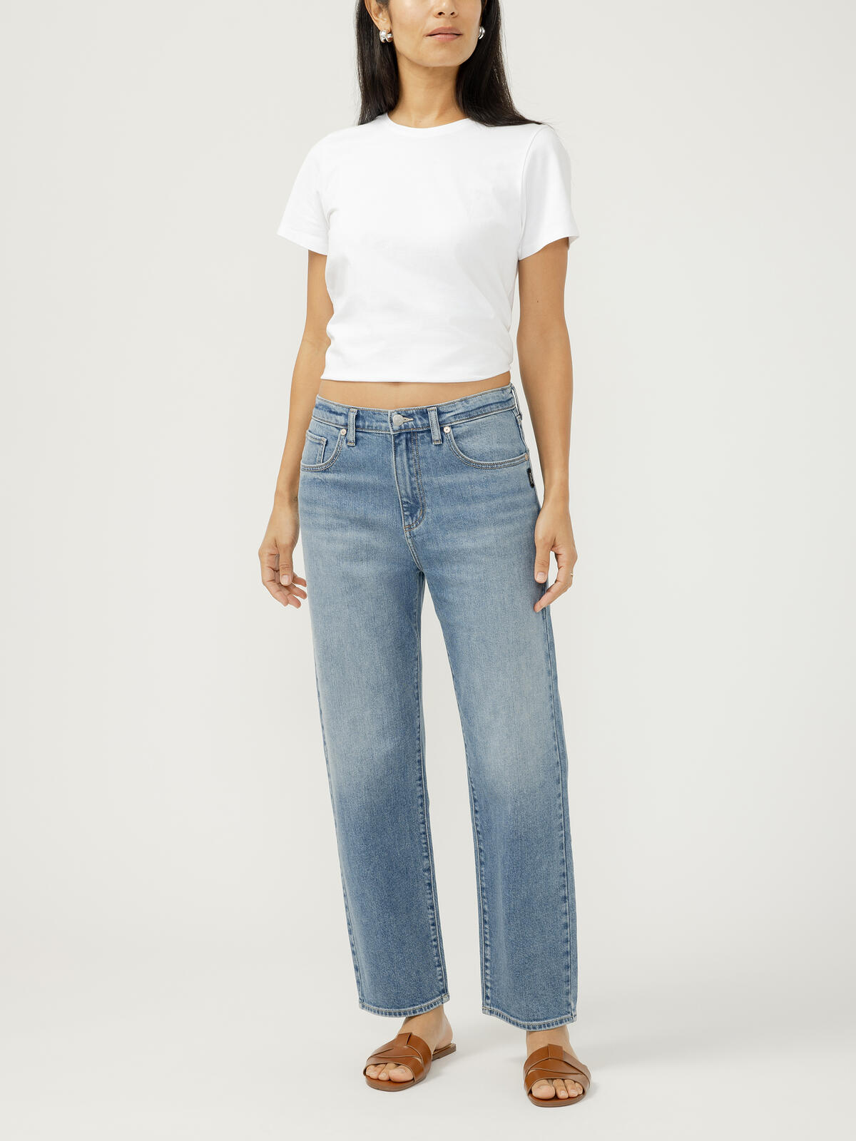 SILVER-"90'S" STRT LEG JEAN