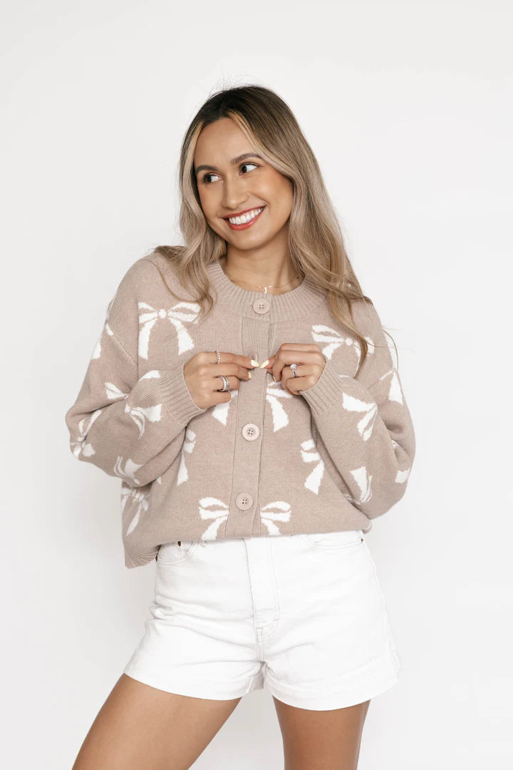 SMASH + TESS-"BOW" CARDIGAN