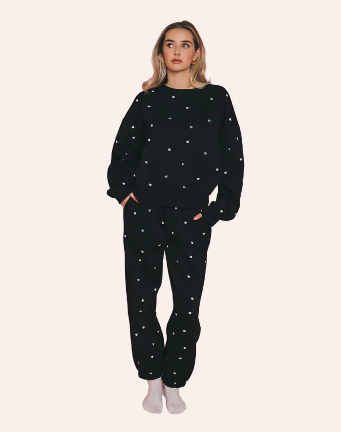 BRUNETTE THE LABEL-TINY HEARTS JOGGERS