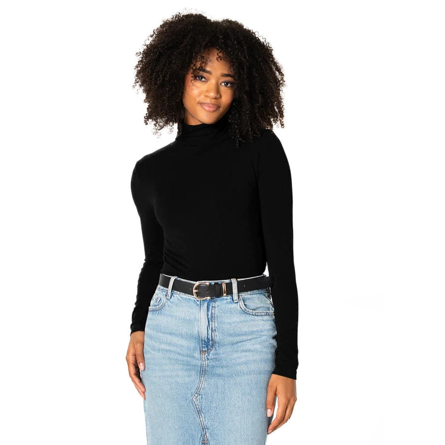 C'EST MOI -BAMBOO SHORT TURTLENECK TOP