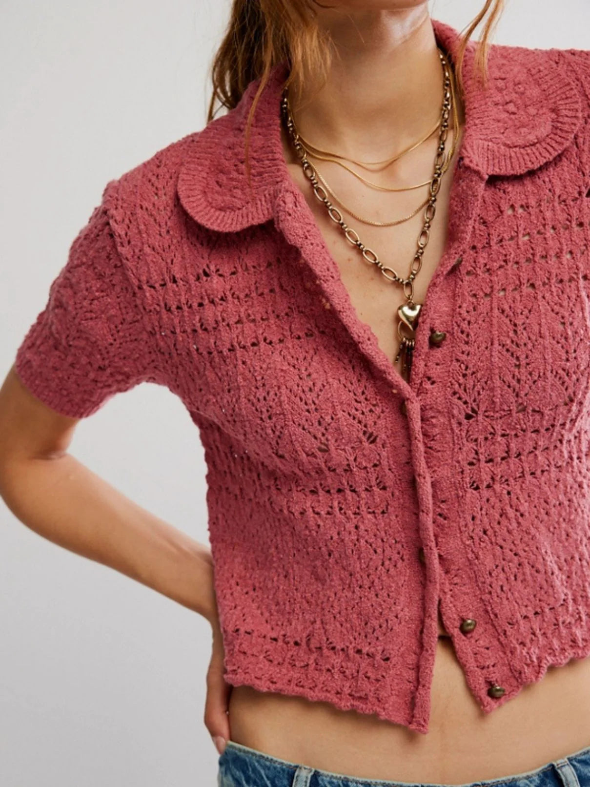 FREE PEOPLE-"DAYLIGHT"CARDIGAN