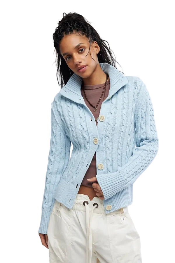 FREE PEOPLE-"WTF CABLE" CARDI
