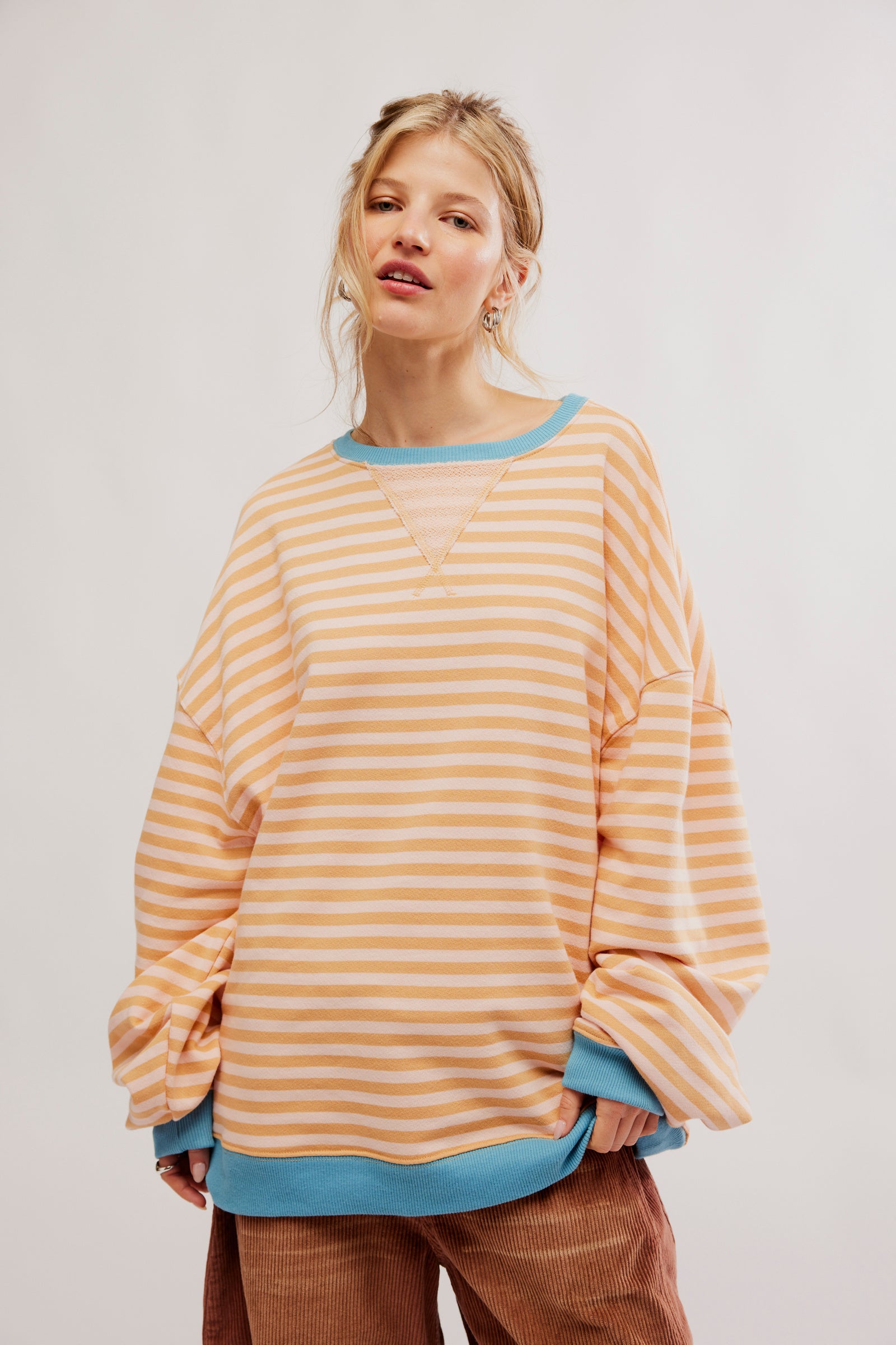 FREE PEOPLE-STRIPED TOP