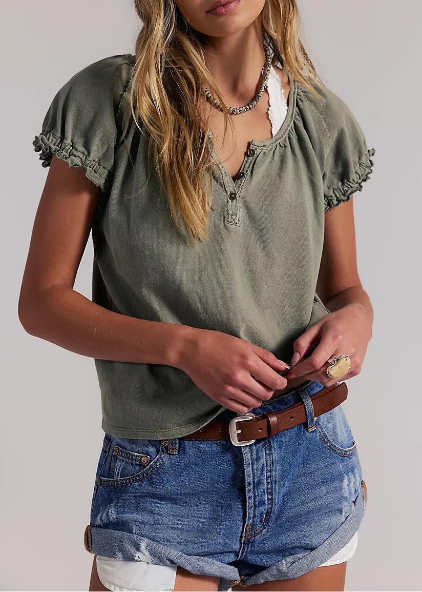 FREE PEOPLE-"ISSA" TEE