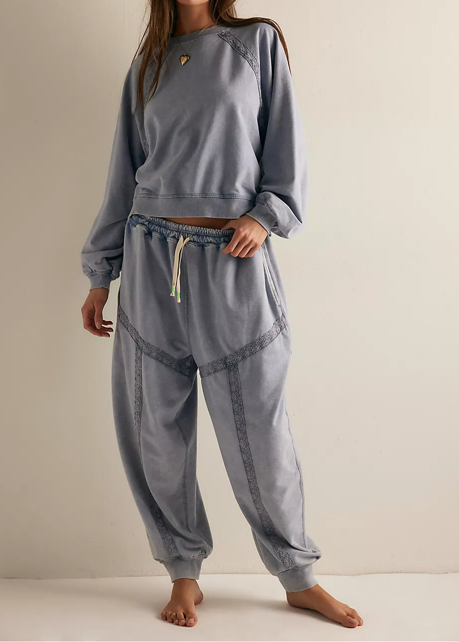FREE PEOPLE-"COUCH CLUB"PJ SET