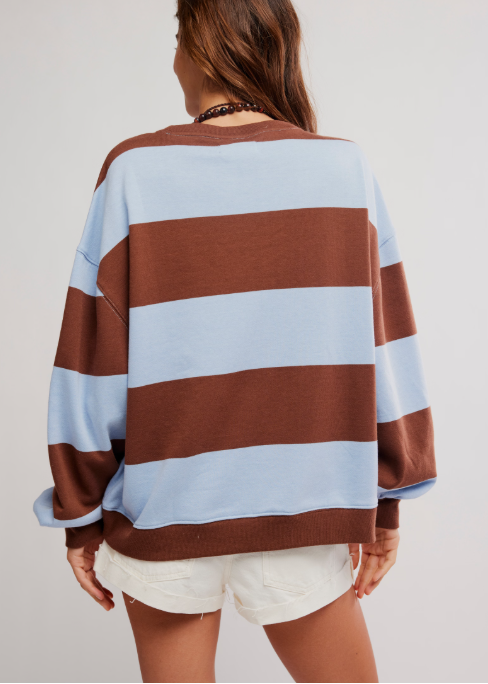 FREE PEOPLE "CLASSIC STRIPED" SWEATSHIRT