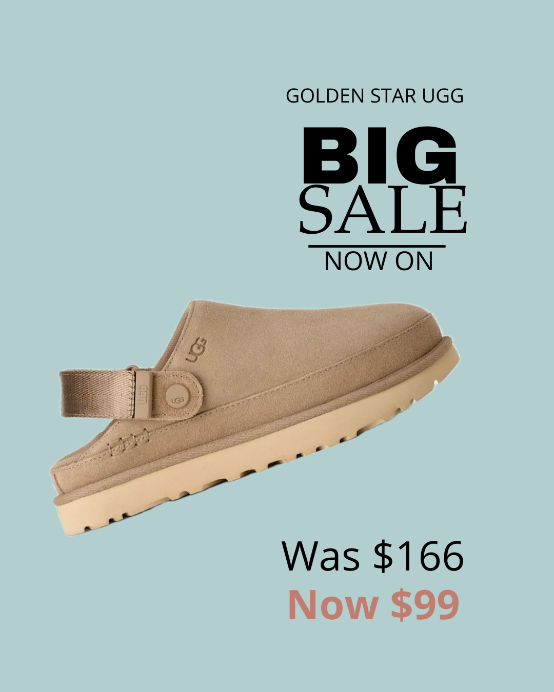 UGG-"GOLDENSTAR" CLOG SHOE