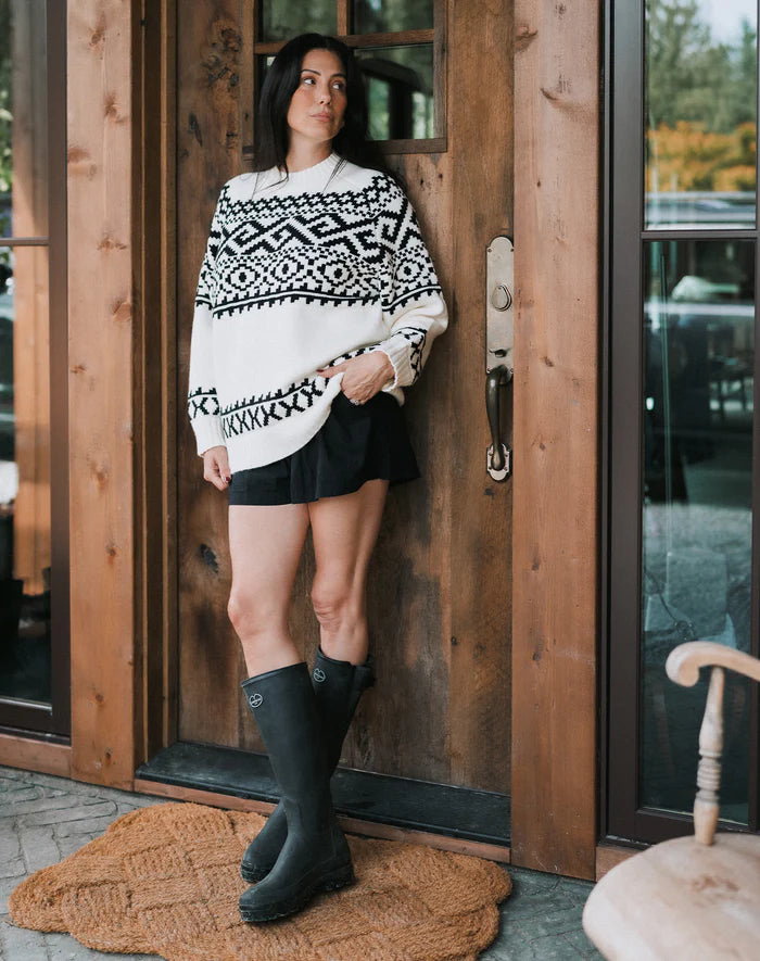 BRUNETTE-"FAIR ISLE" SWEATER