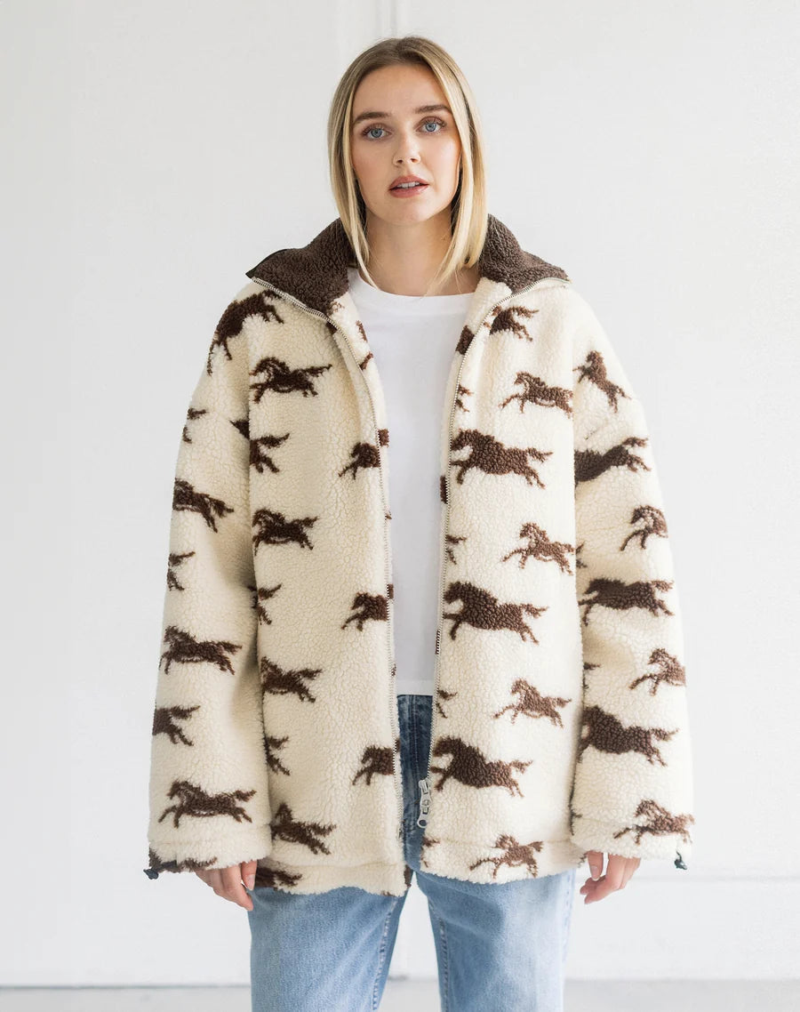 BRUNETTE THE LABEL- WILD HORSE LONG SHERPA COAT